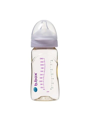B. Box Babyflasche aus PPSU 240 ml mit Anti-Kolik Sauger aus Silikon ab Geburt in Lila