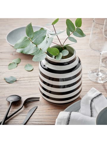 Butlers Vase MALIKA in Schwarz / Weiß