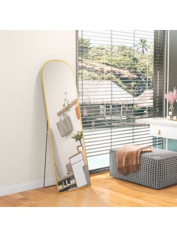 HOMCOM Ganzkörperspiegel-50L x 1,5B x 170H cm-Gold