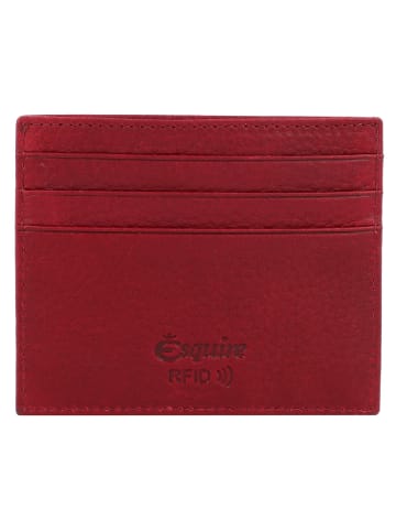 Esquire Oslo Texas Kreditkartenetui RFID Leder 10 cm in rot