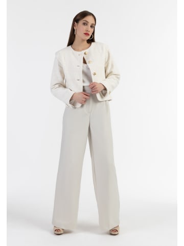 faina Damen Kurze Blazerjacke in Wollweiss