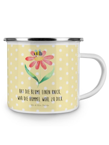Mr. & Mrs. Panda Teetasse Hummel Blume mit Spruch in Gelb Pastell
