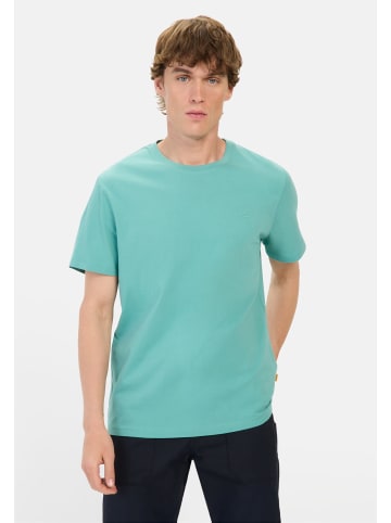 Camel Active Basic T-Shirt aus reiner Baumwolle in Türkis