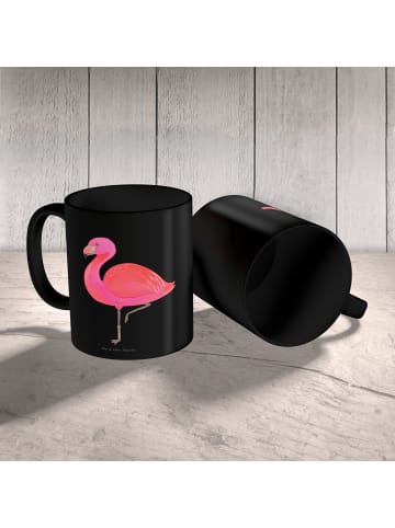 Mr. & Mrs. Panda Keramiktasse Flamingo Classic ohne Spruch in Schwarz