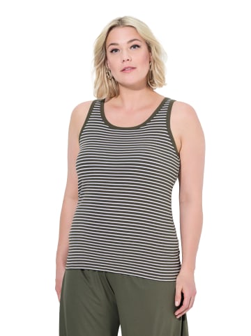 Ulla Popken Strick-Top in olivgrau