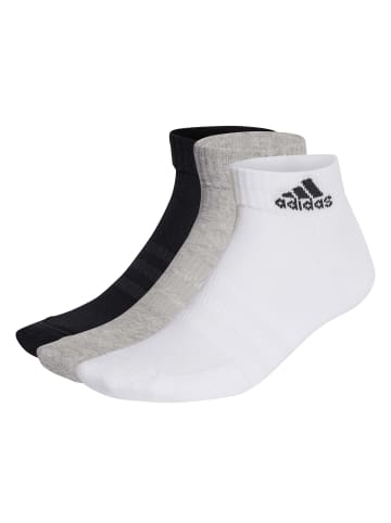 adidas Socken 3er Pack in Schwarz/Grau/Weiß