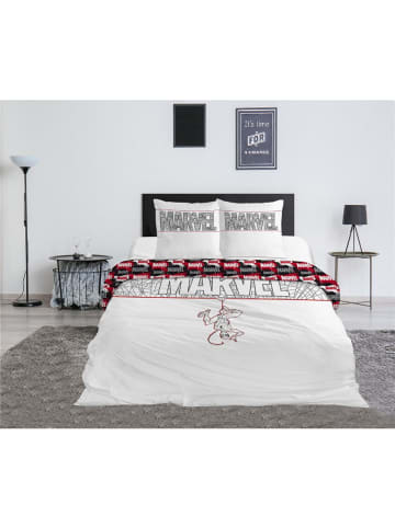 Marvel Marvel Doppelbettwäsche Set – 1x Deckenbezug 240x220 cm & 2x in Weiß