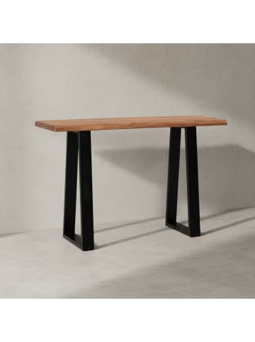 KADIMA DESIGN Schreibtisch Massivholz, Schmal, Industrial, Platzsparend