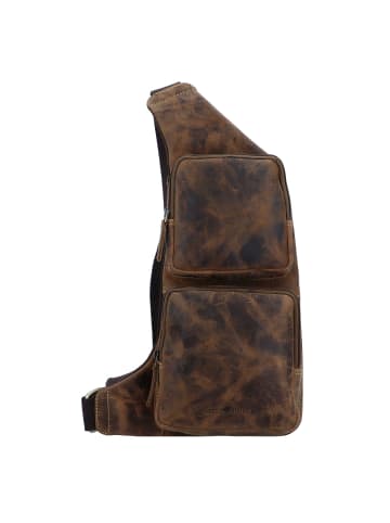 Greenburry Vintage Umhängetasche Leder 43 cm in brown