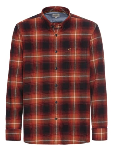 Camel Active Langarmhemd mit Karomuster in Rot Schwarz