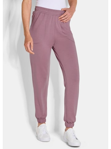 GOLDNER Bequeme Viskose-Schlupfhose, Doppelpack in altrosé / grau