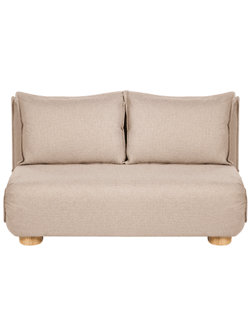 Beliani 3-tlg Schlafsofa ABISKO in Beige/Schwarz/Braun