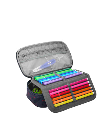 Coocazoo Mäppchen "Broken Black" in Schwarz/Rot