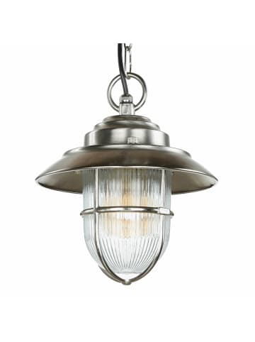Licht-Erlebnisse Außen Pendelleuchte Ø 21 x (T)74 cm in Nickel matt