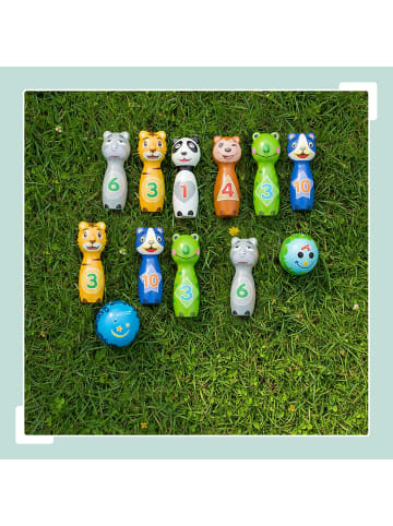 relaxdays 12-tlg. Kinder Kegelspiel Set "Tiere"