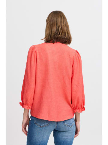 b.young Langarmbluse BYGAIYA BLOUSE - 20816413 lockere Bluse mit V-Ausschnitt in Rot