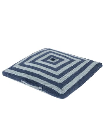 home24 Bodenkissen Tweet in Blau / Weiß