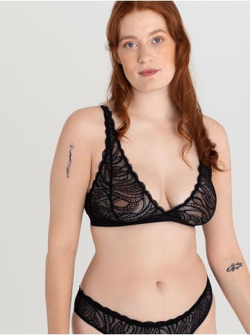 Erlich Textil  Exquisit Lace Bralette in schwarz