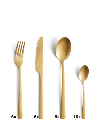 Amefa Besteckset MANILLE in gold matt