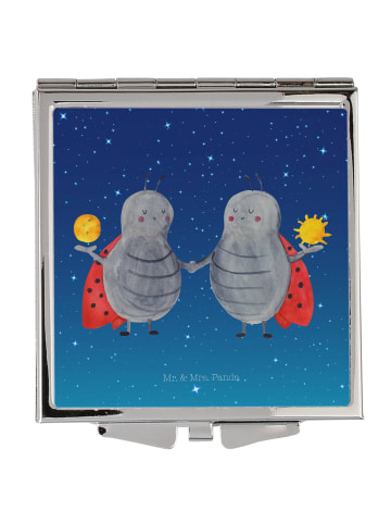 Mr. & Mrs. Panda Handspiegel Sternzeichen Zwilling ohne Spruch in Sternenhimmel Blau