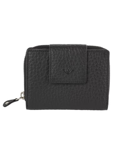 VLD VOi Leather Design Hirsch Ida Geldbörse RFID Leder 12,5 cm in schwarz