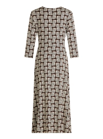 Betty Barclay Midikleid mit Raffung in Weiß/Schwarz