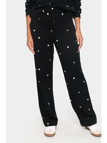SAINT TROPEZ Casual Hose DagnaSZ Gerade Passform in Black Ice Harts