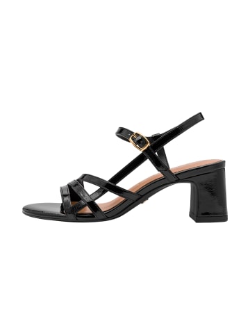Tamaris Leder-Sandalen mit Absatz Schwarz