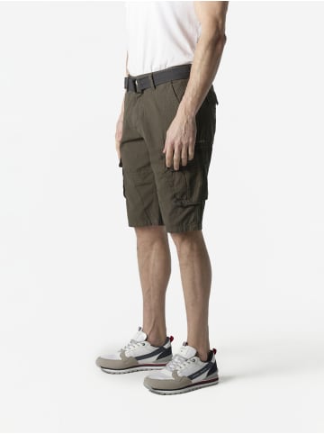 KOROSHI Herren cargo baumwollshorts in oliv