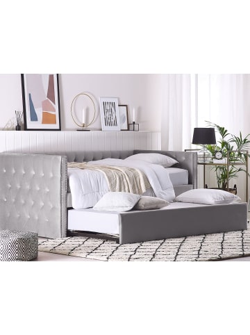 Beliani Tagesbett GASSIN in Grau - (W) 100 x (H) 88 x (L) 231 cm
