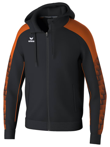 erima Kinder Trainingsjacke Mit Kapuze in schwarz/orange