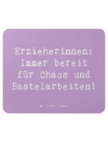 Mr. & Mrs. Panda Mouse Pad Spruch Erzieherin Chaos mit Spruch in Lavendeltraum