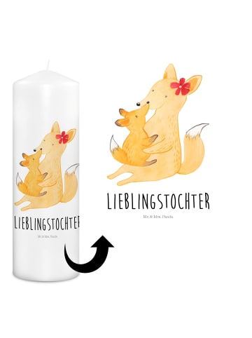 Mr. & Mrs. Panda Kerze Fuchs Mama mit Spruch in Weiß