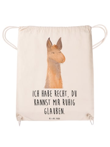 Mr. & Mrs. Panda Sportbeutel Lamakopf Genervt mit Spruch in Creme