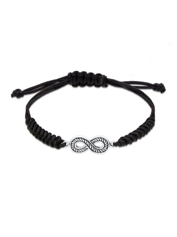 KUZZOI Armband 925 Sterling Silber Infinity in Schwarz