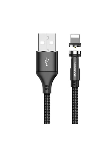 COFI 1453 Magnetisch Lade- und Synchronisationskabel 2.4A Output für iOS 1m in Schwarz