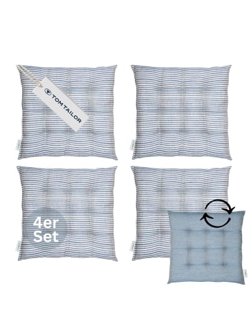 Tom Tailor Sitzkissen 4er Sparset FRESHSTRIPE4ER 4 in Navy