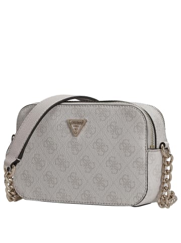 Guess Noelle II Crossbody - Umhängetasche 20 cm (dark taupe logo) in white logo