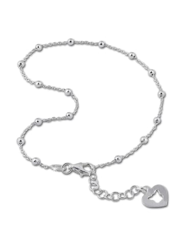 SilberDream Fußkette Silber 925 Sterling Silber ca. 26cm Herz