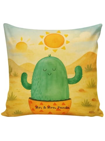 Mr. & Mrs. Panda Kopfkissen Kaktus Sonne Design ohne Spruch in Weiß