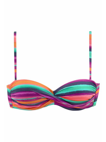 LASCANA Bandeau-Bikini-Top in bunt-gestreift