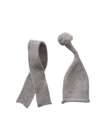 Boltze Winterliche Dekoration für eine Weinflasche LUTIN in Grau, (H) 3 x (L) 6 cm