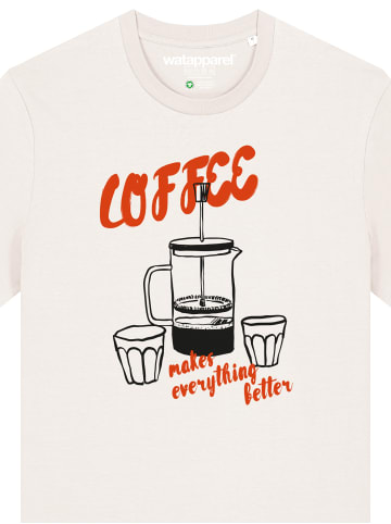 wat? Apparel T-Shirt Coffee makes everything better in Off White