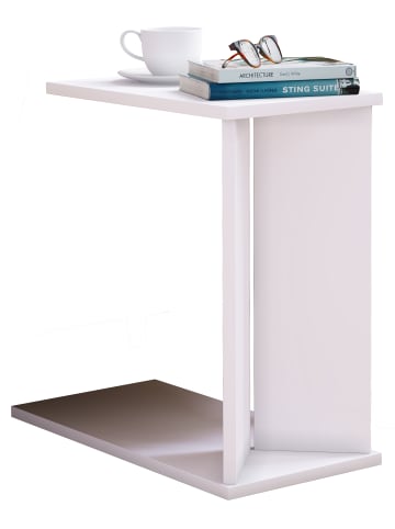 VCM  Holz Beistelltisch Couchtisch Sofatisch Nachto M in Weiß