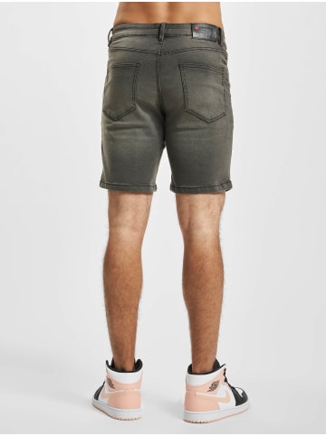 DENIM PROJECT Jeans-Shorts in darkgrey washed destroy