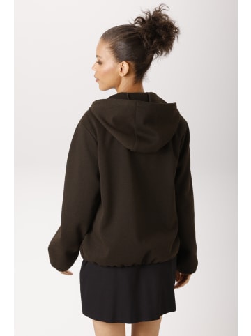 Aniston CASUAL Fleecejacke in dunkelbraunmeliert