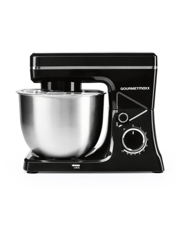 Gourmet Maxx Küchenmaschine 3in1 5-tlg. 1500W schwarz mischen/kneten/rühren Schwarz
