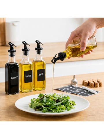 relaxdays 12 x Ölflaschen-Set - 150 ml