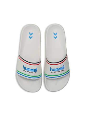 Hummel Badelatschen Pool Slide Erwachsene in WHITE/MULTICOLOR