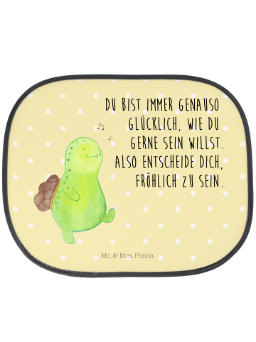 Mr. & Mrs. Panda Autosonnenschutz Schildkröte Pfeifen mit Spruch in Gelb Pastell